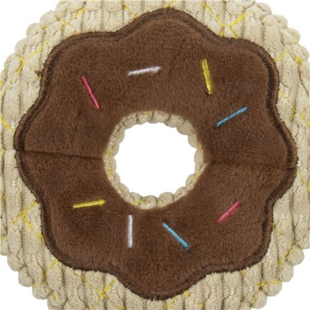 Donut Squeaky Plush Chew Guard Dog Toy, Small - Picture 12 of 16